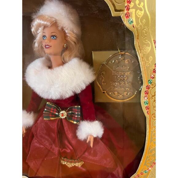 NEW VTG 1999 Holiday Elegance Barbie. Toys R Us exclusive. Red Holiday Gown! - Picture 3 of 6